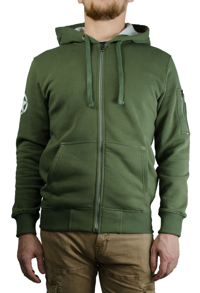 Толстовка ALPHA INDUSTRIES ARMY ZIP HOODY sage green 