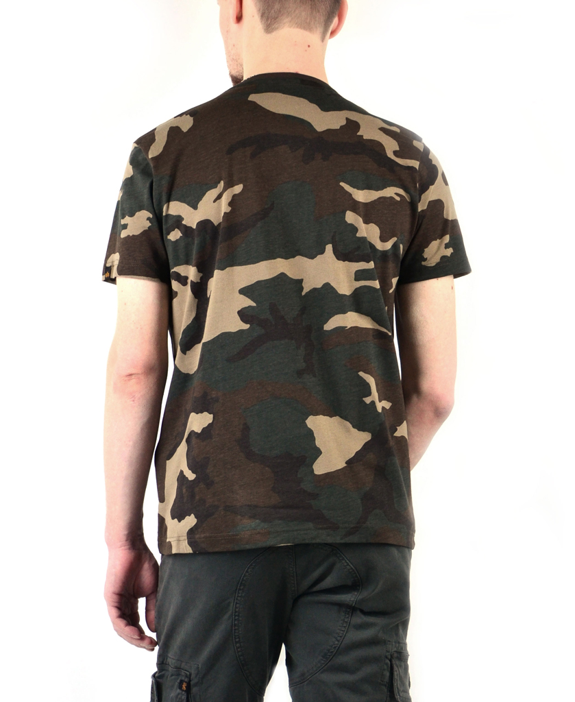 Футболка ALPHA INDUSTRIES BLURRED camo woodland 65 