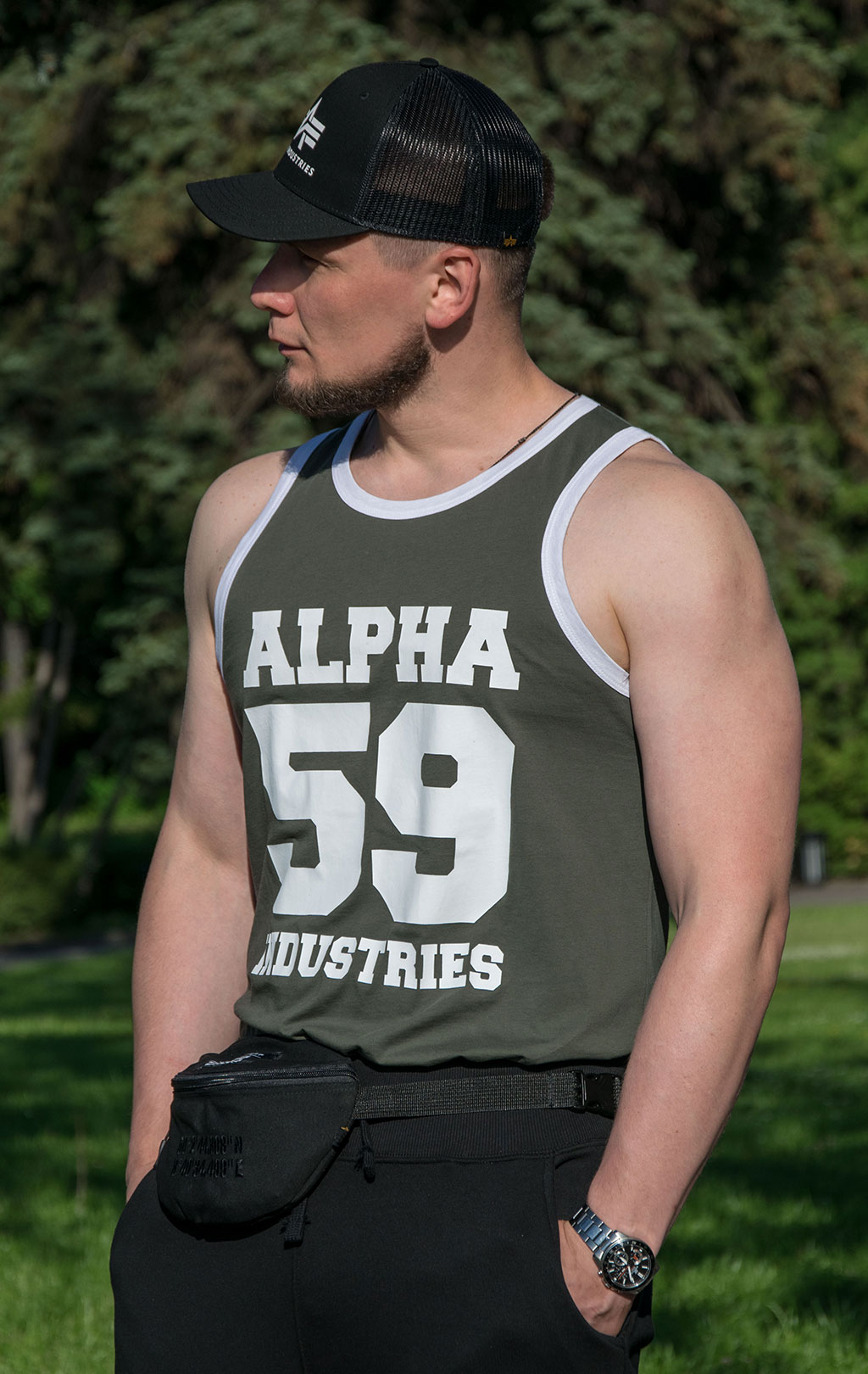 Майка ALPHA INDUSTRIES 59 TANK dark olive 