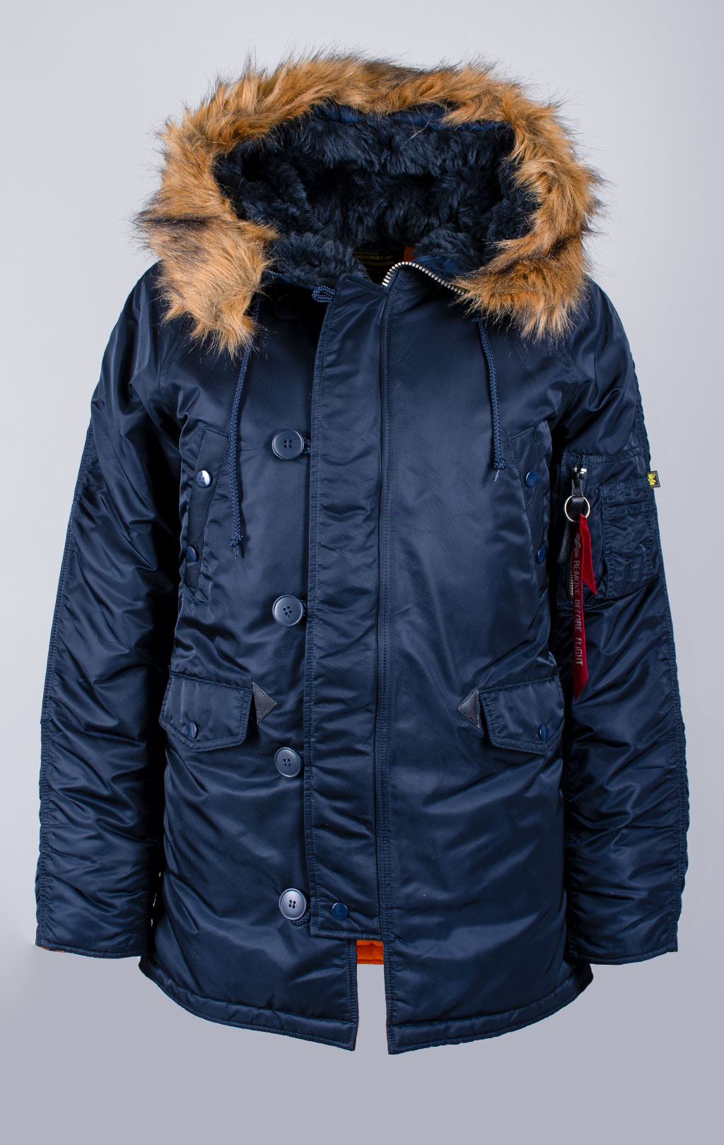 Аляска ALPHA INDUSTRIES N-3B SLIM FIT GEN-I rep. blue/orange 