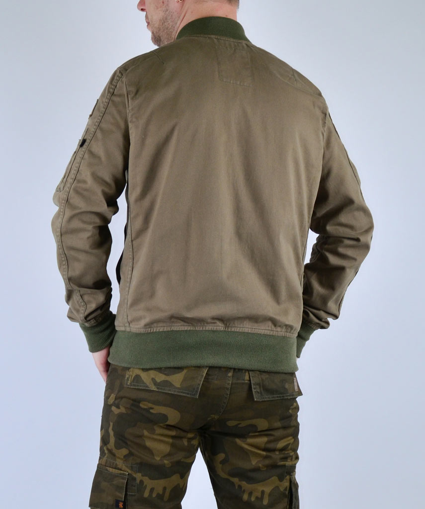 Ветровка-бомбер ALPHA INDUSTRIES GROUND CREW II MA-1 olive 