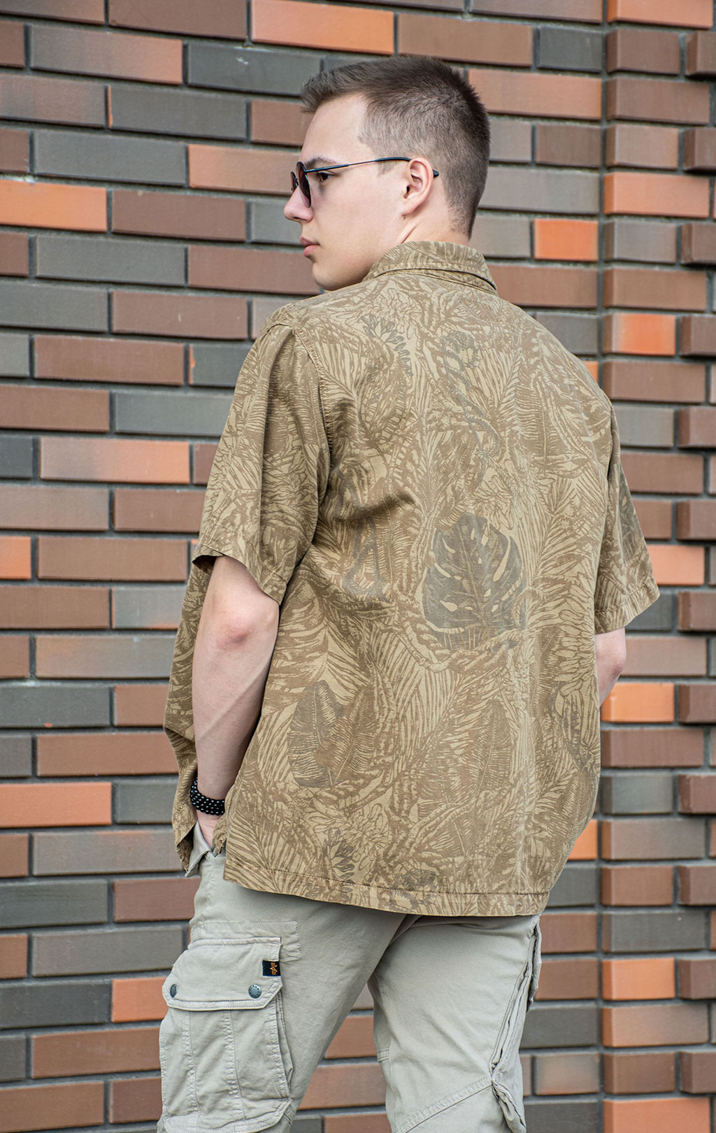 Рубашка ALPHA INDUSTRIES BOTANIC JUNGLE CAMO SS SHIRT SS 25 m brown botanic jungle camo 