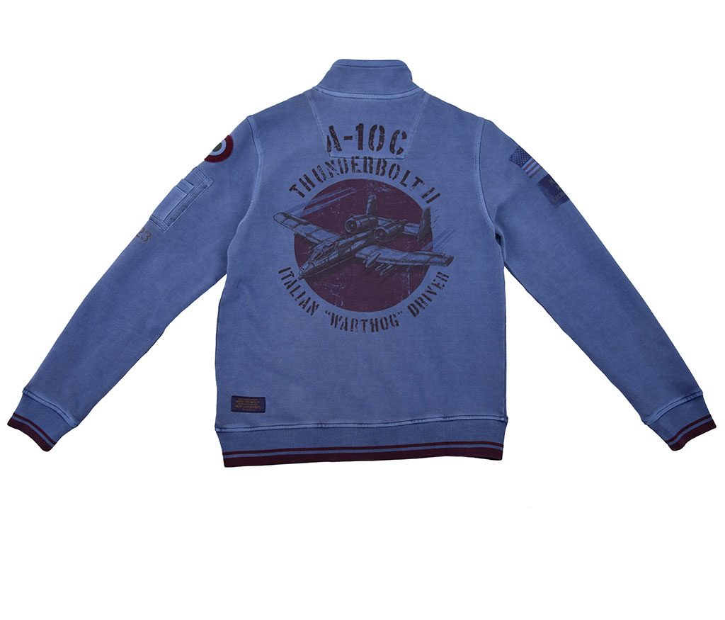 Толстовка AERONAUTICA MILITARE SS19 blue aperto (FE 1373) 