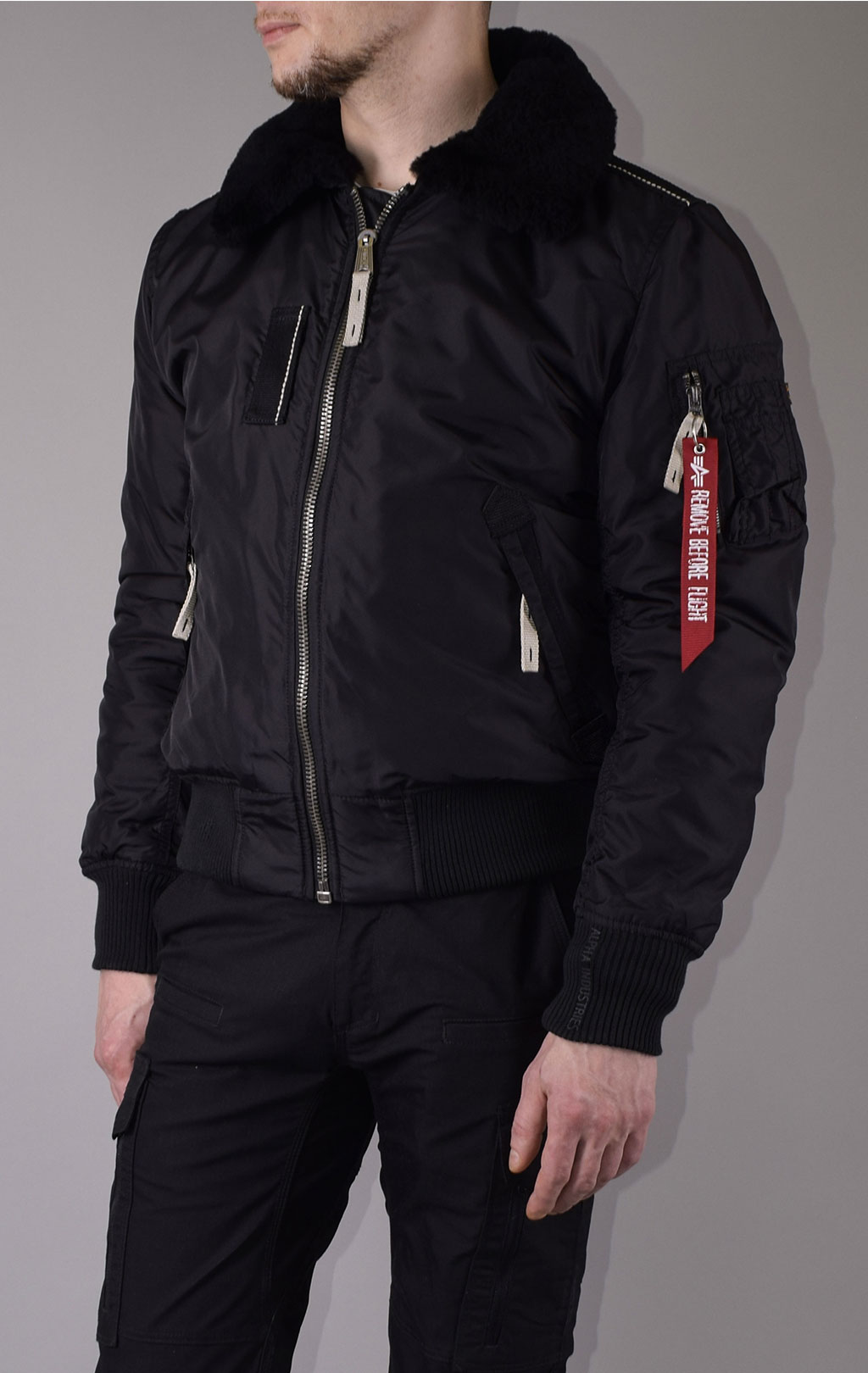 Куртка-пилот ALPHA INDUSTRIES INJECTOR-III big size black 