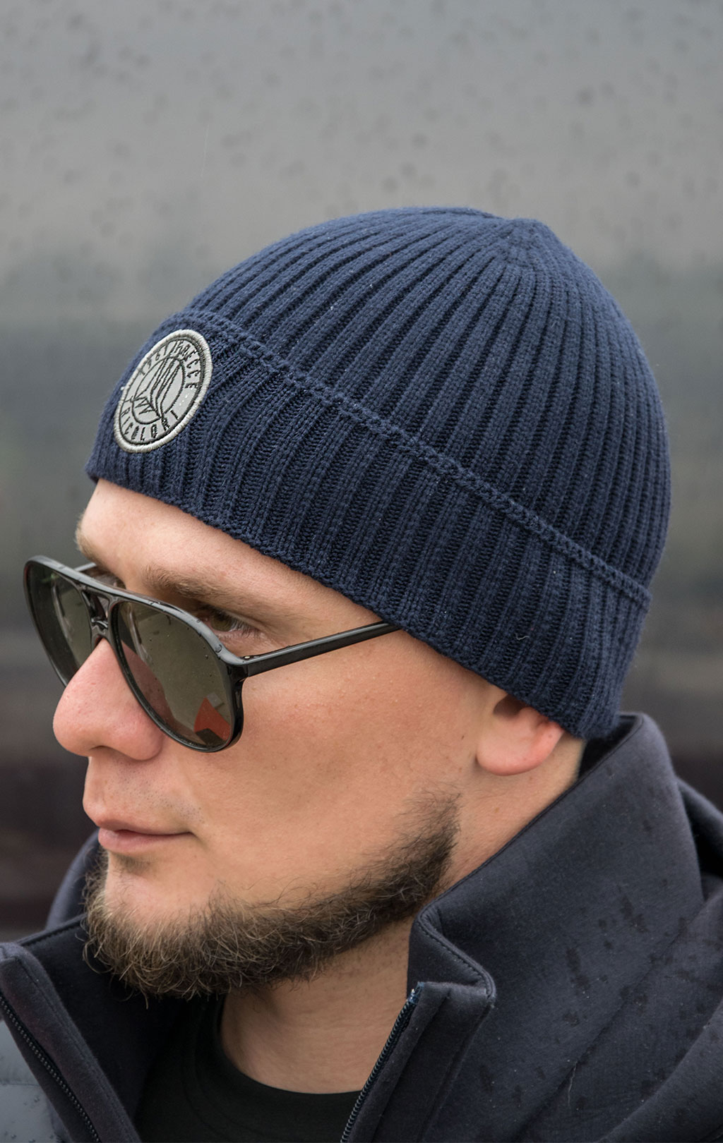 Шапка вязаная AERONAUTICA MILITARE FW 21/22/CN blue navy (CU 030) 