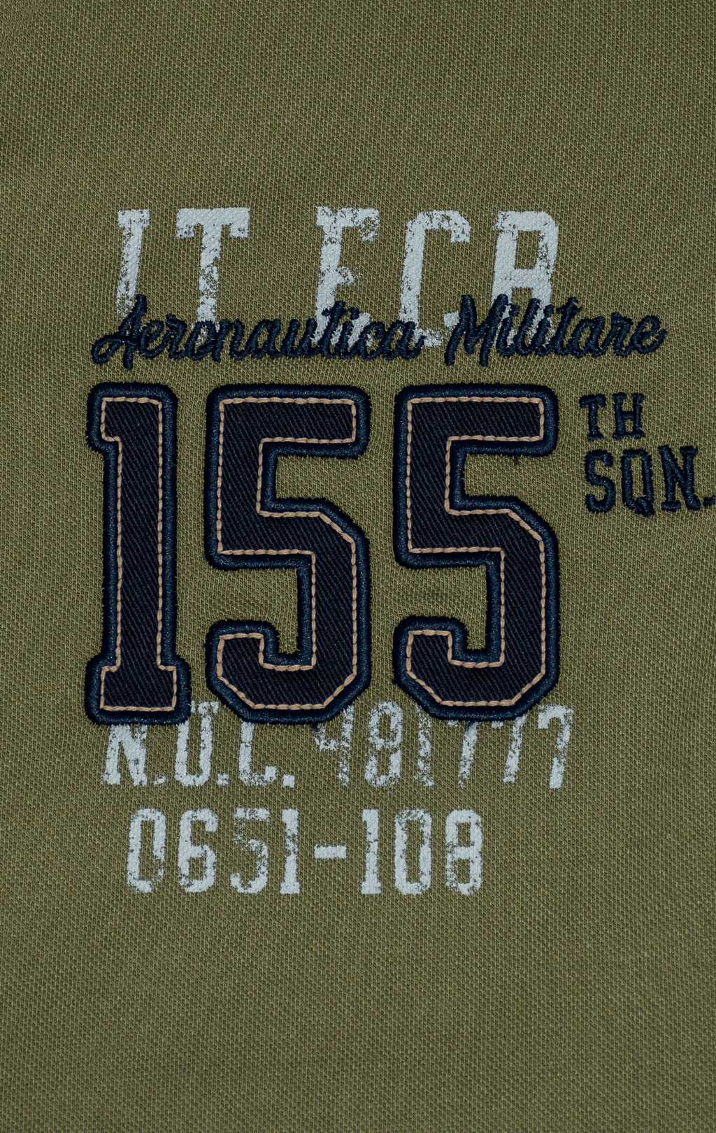 Футболка-поло AERONAUTICA MILITARE SS 25 m/TR military olive (PO 1860) 