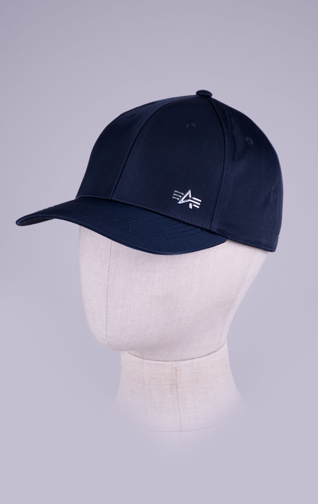 Бейсболка ALPHA INDUSTRIES METAL LABEL CAP rep. blue/chrome 