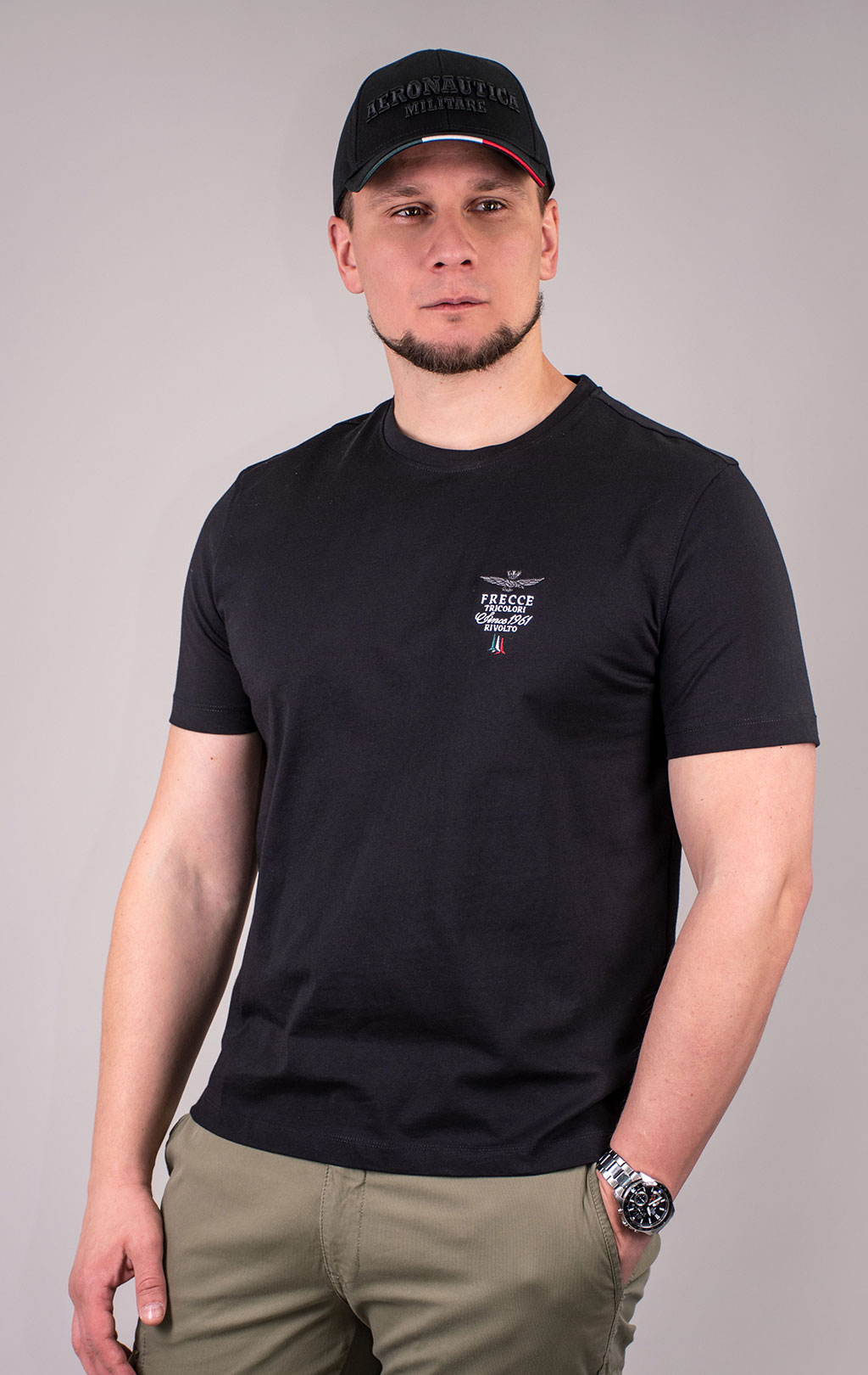 Футболка AERONAUTICA MILITARE SS 24/BD jet black (TS 2062) 