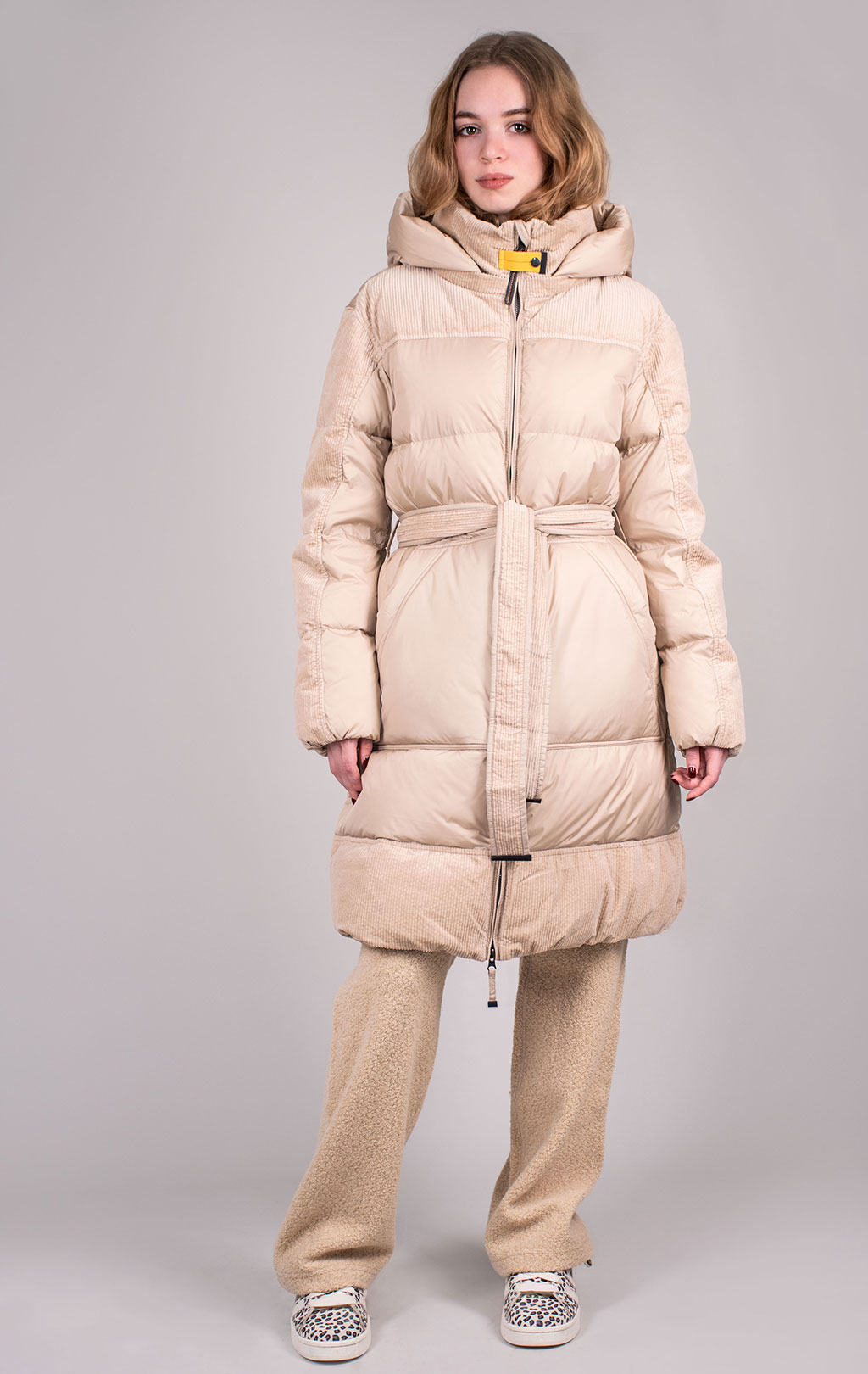 Женское пальто пуховое PARAJUMPERS INTERSTELLAR вельвет FW 24/25 sun kissed 