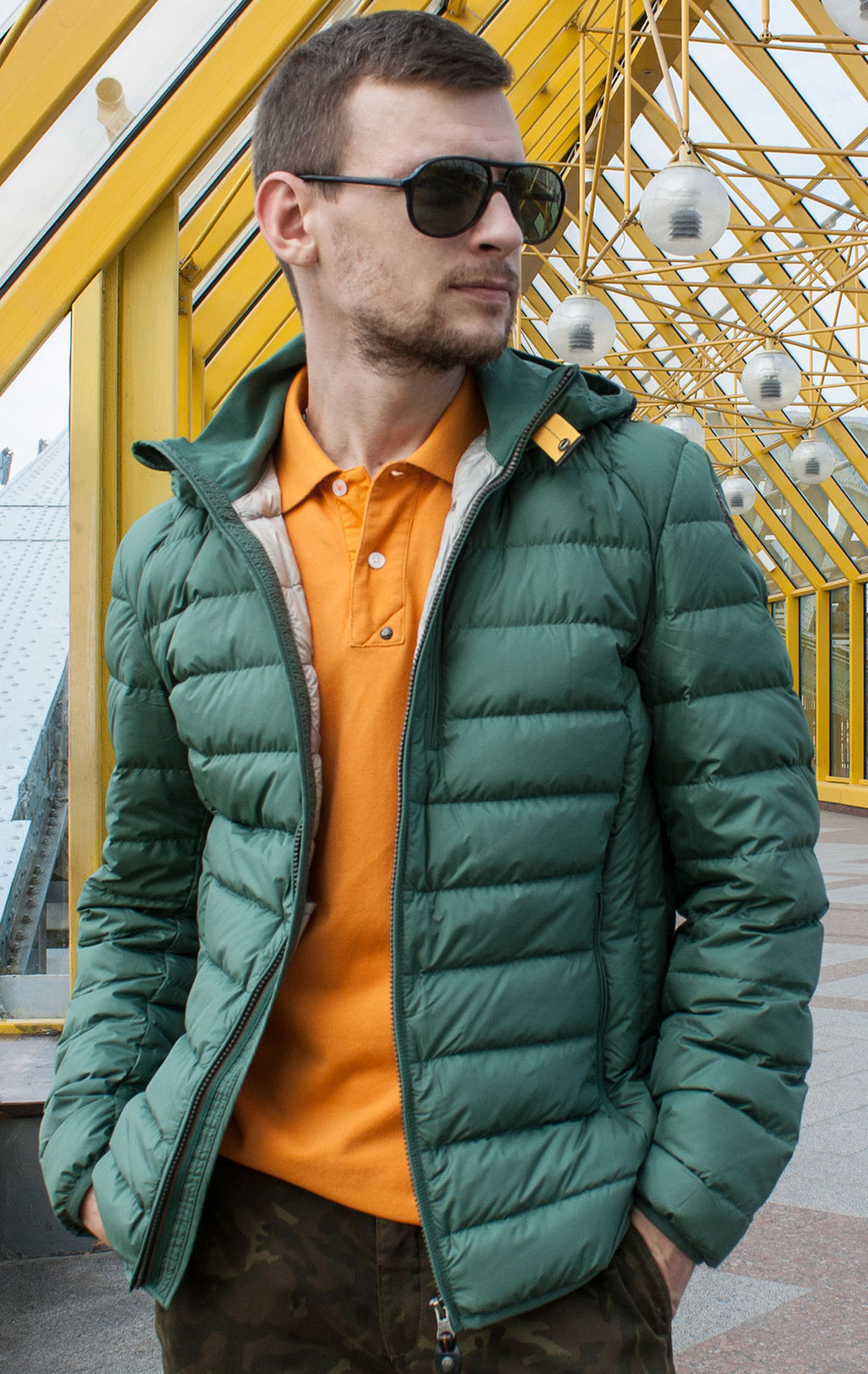 Куртка-пуховик лёгкая PARAJUMPERS LAST MINUTE forest green 