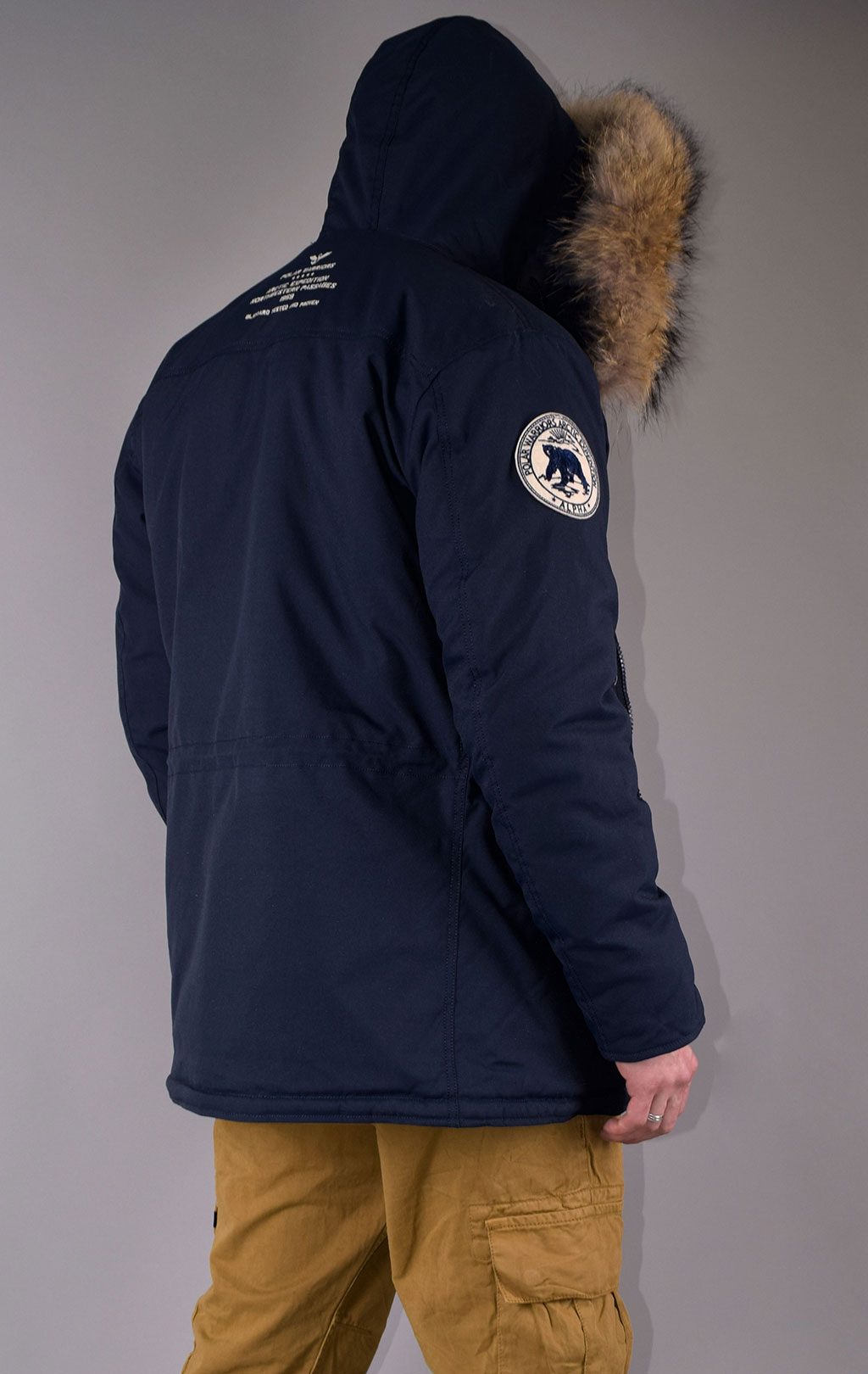 Аляска ALPHA INDUSTRIES POLAR big size натур. мех rep. blue 