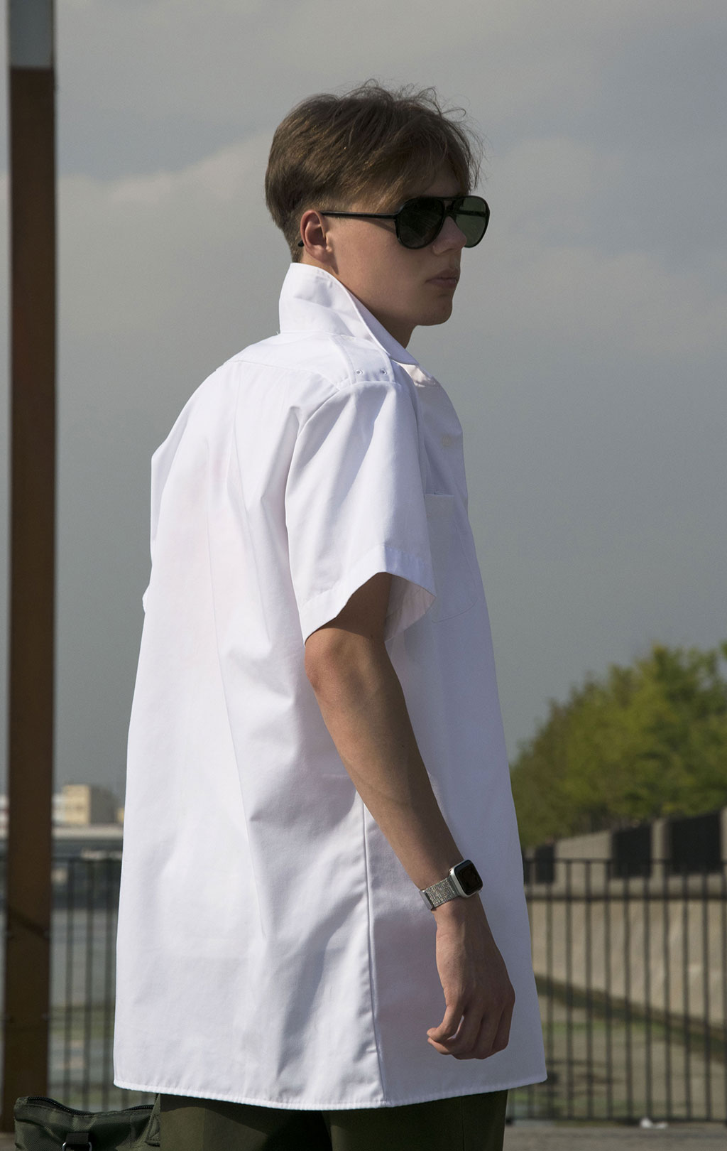 Рубашка армейская короткий рукав white б/у Англия