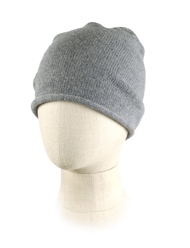 Женская шапка вязаная PARAJUMPERS POMPON HAT grey melange 