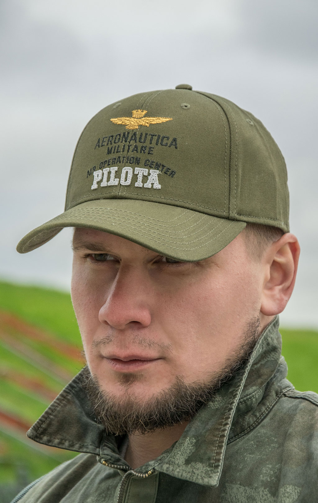 Бейсболка AERONAUTICA MILITARE FW 22/23/CN verde militare (HA 1113)