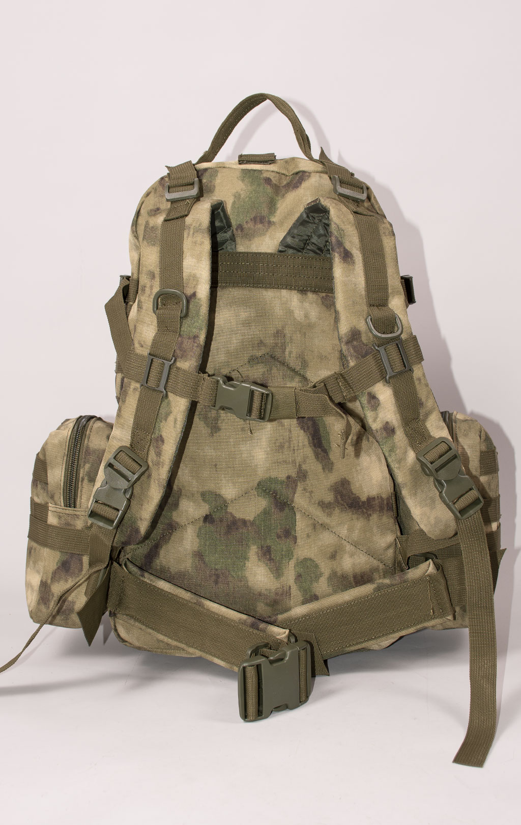 Рюкзак тактический ASSAULT 60L с поясной сумкой + 2 подсумка green camo BS-016 Китай