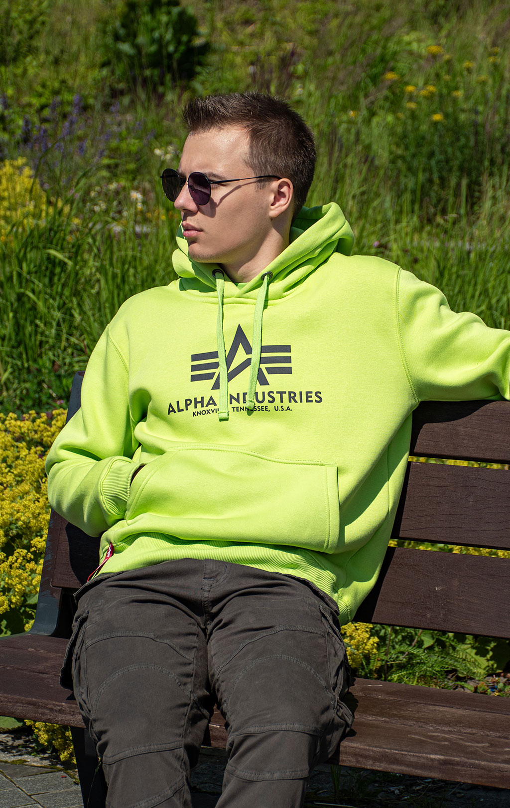 Толстовка ALPHA INDUSTRIES BASIC HOODY hornet green 