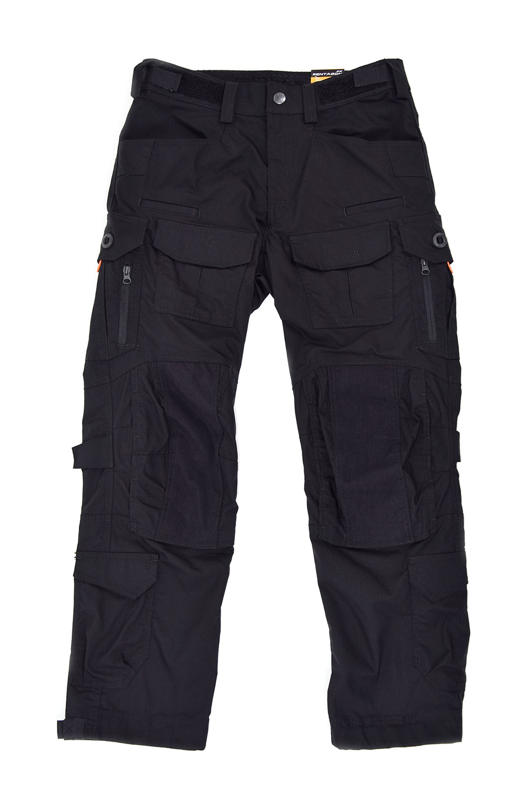 Брюки тактические Pentagon WOLF big size хлопок35%/полиэстр65% Rip-Stop stretch black 05031 