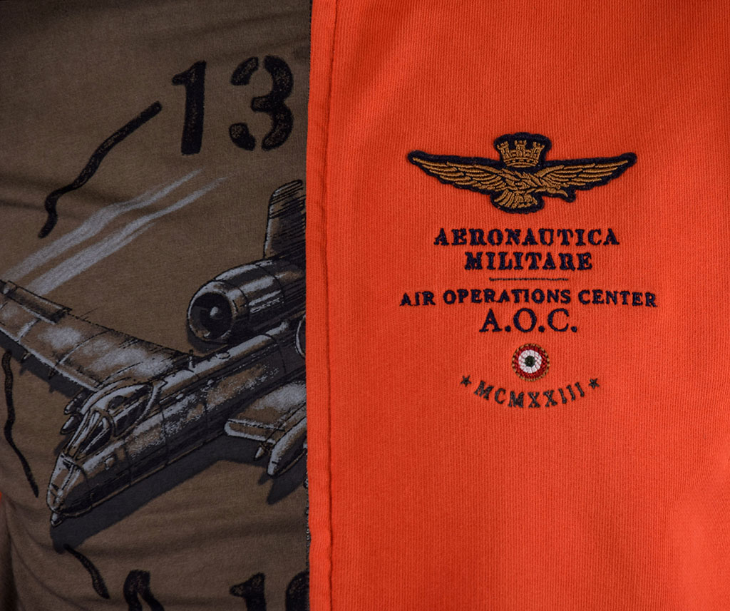 Толстовка AERONAUTICA MILITARE SS19 arancio (FE 1303) 