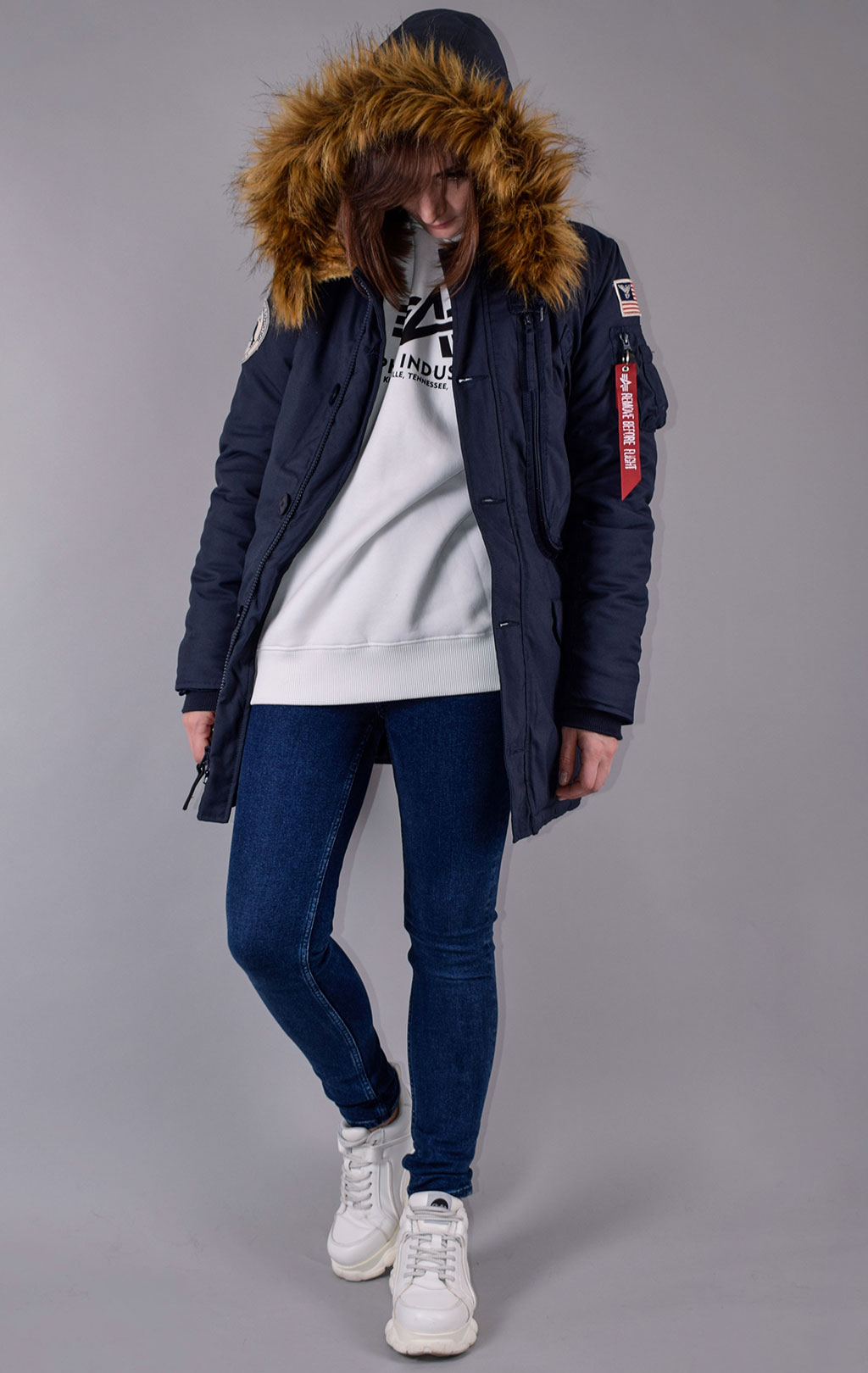 Женская аляска ALPHA INDUSTRIES POLAR rep. blue 