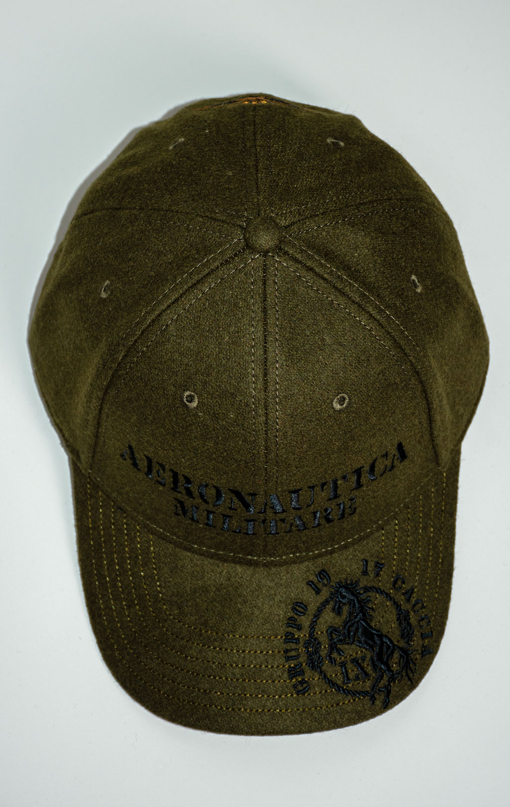 Бейсболка AERONAUTICA MILITARE шерсть FW 25/26/CN dark olive (HA 1226) 