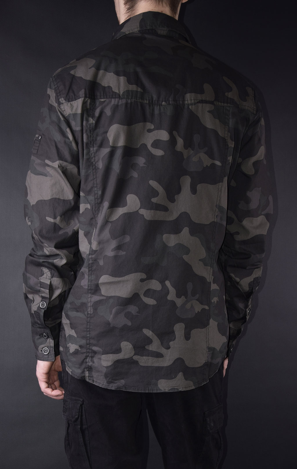 Рубашка BRANDIT Shirt Slim dark camo 