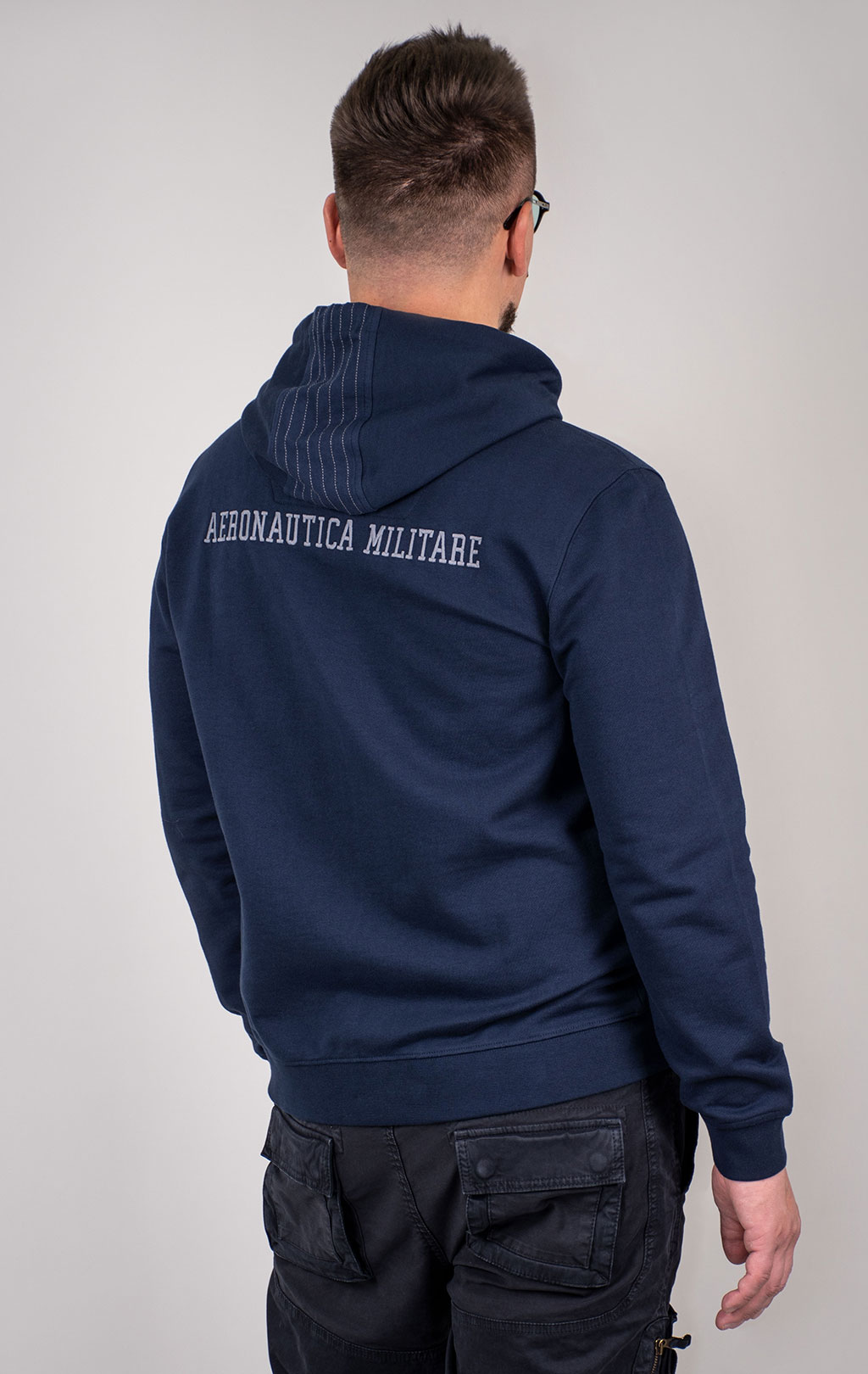 Толстовка с капюшоном AERONAUTICA MILITARE FW 24/25/TR dark blue (FE 1952) 