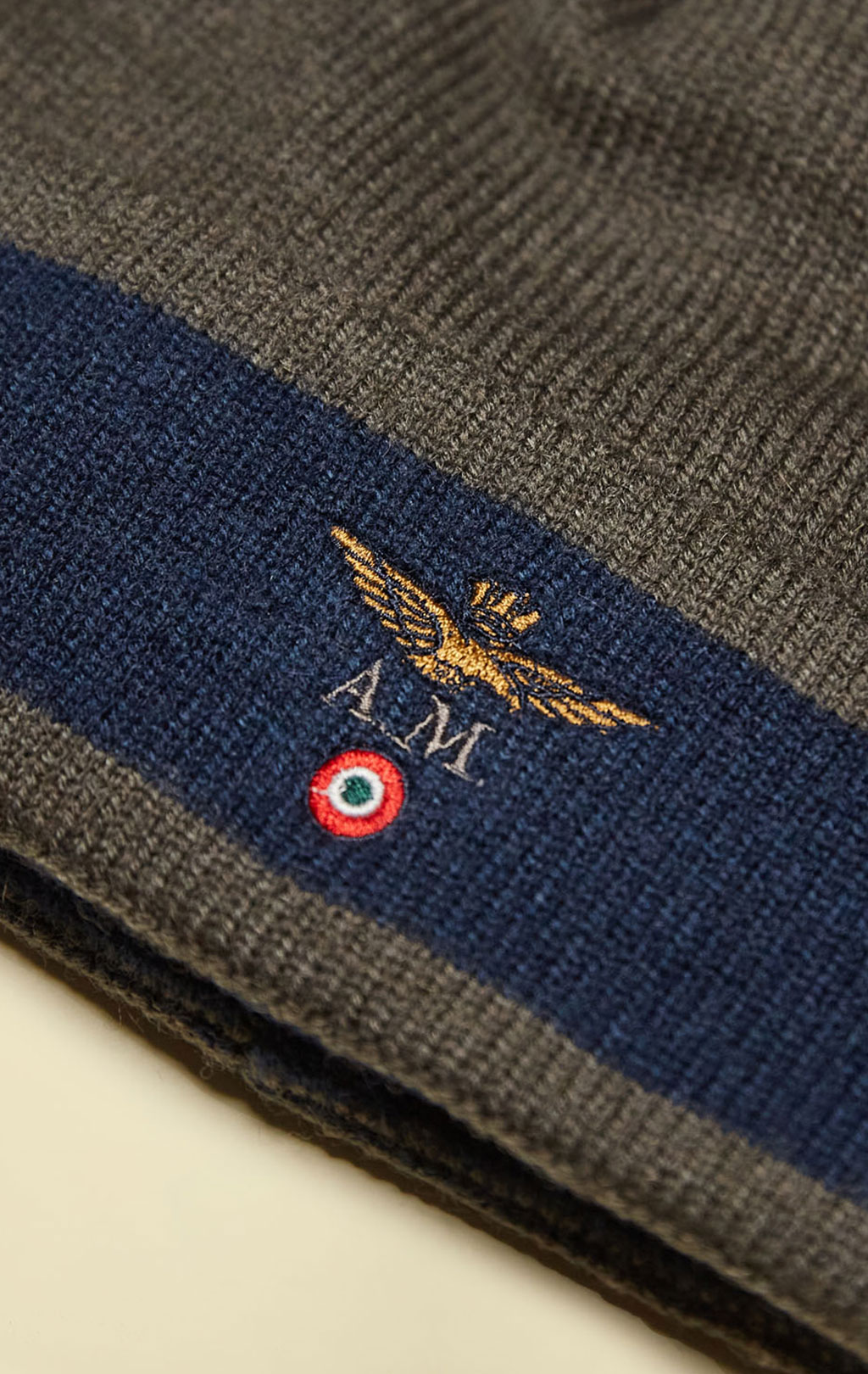 Шапка вязаная AERONAUTICA MILITARE FW 25/26/CN dark olive (CU 0082) 