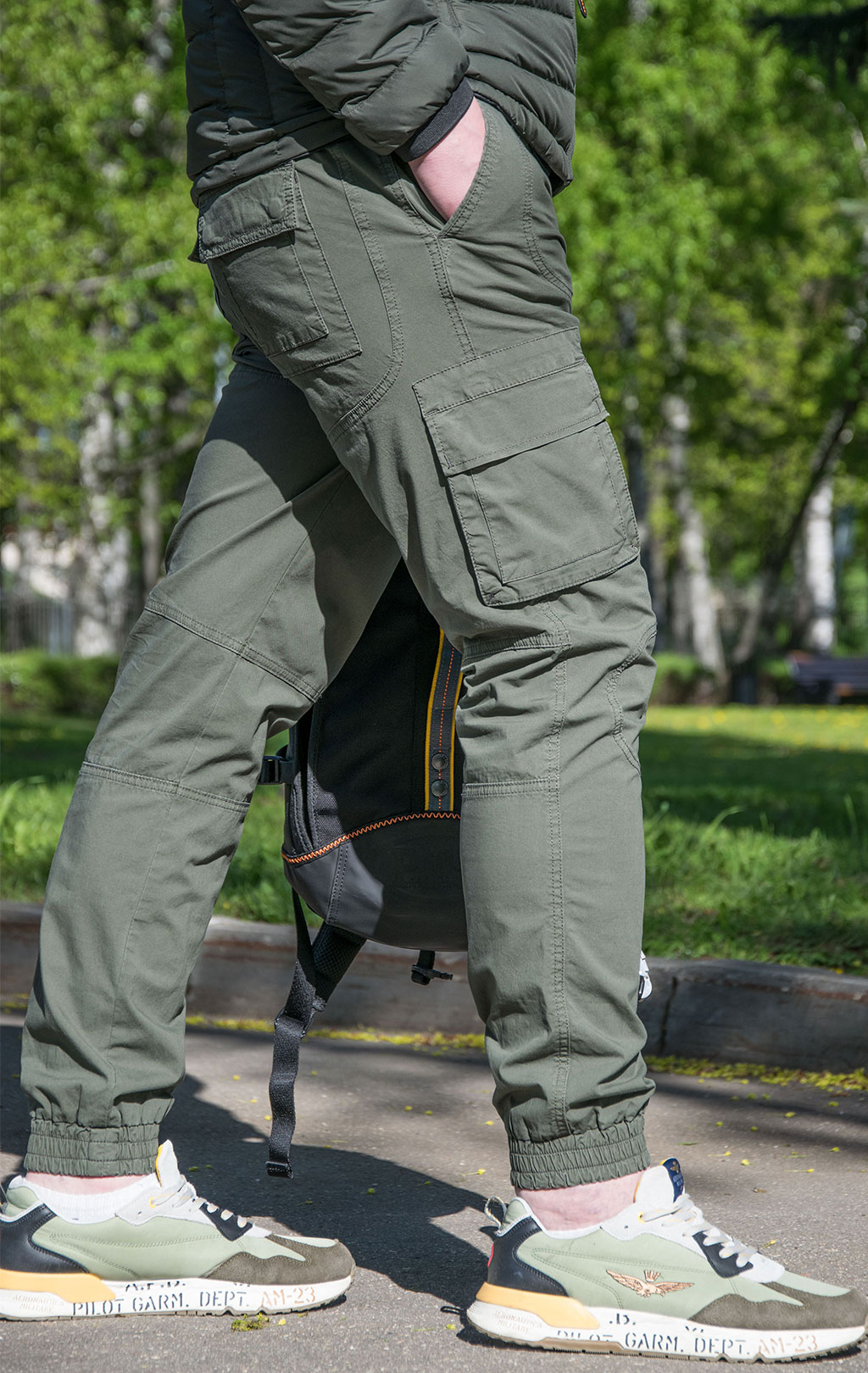 Брюки-карго AERONAUTICA MILITARE big size SS 22/AL verde militare (PA 1482) 