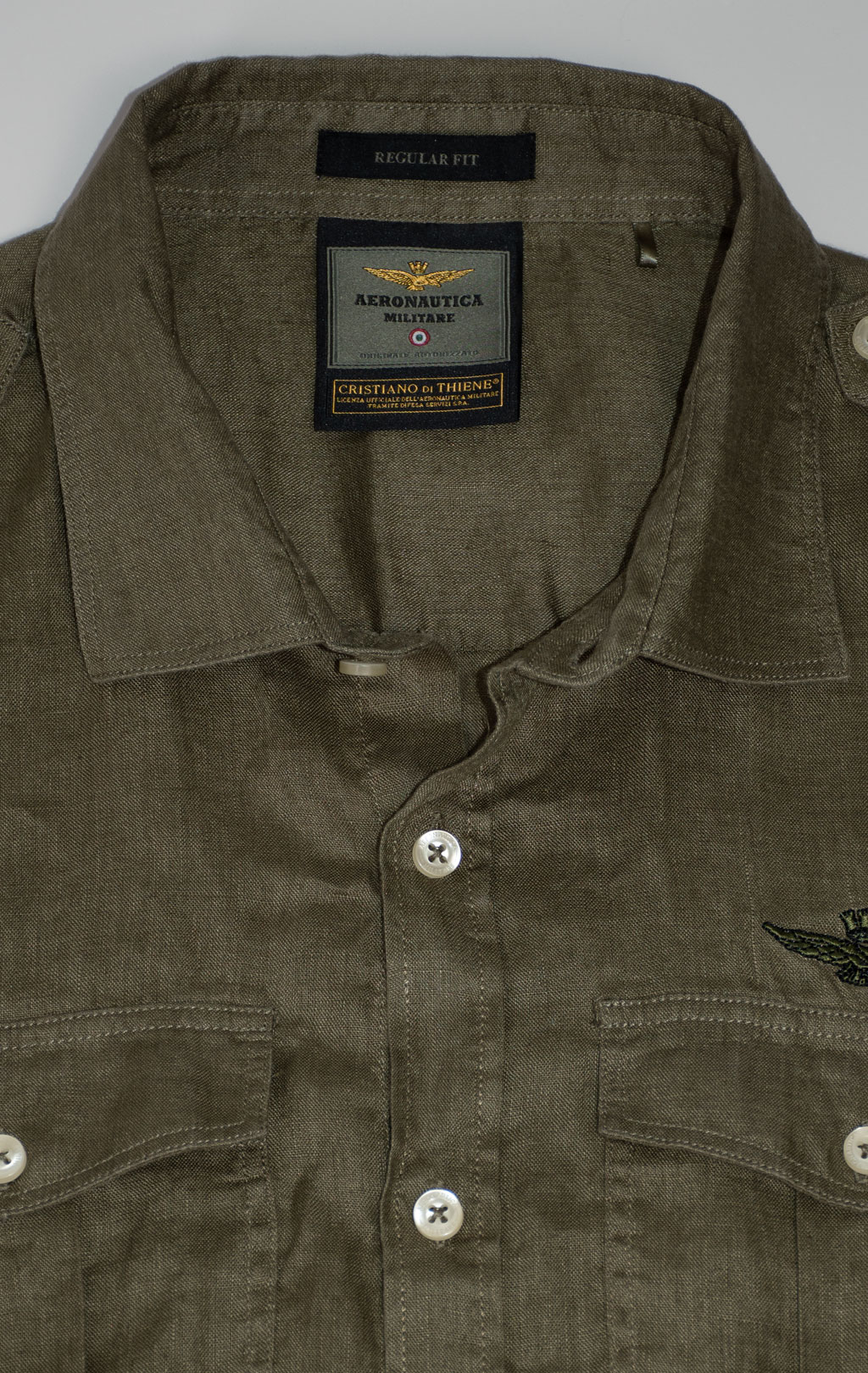Рубашка AERONAUTICA MILITARE короткий рукав/SS 25 m/BD military olive (CA 1278) 