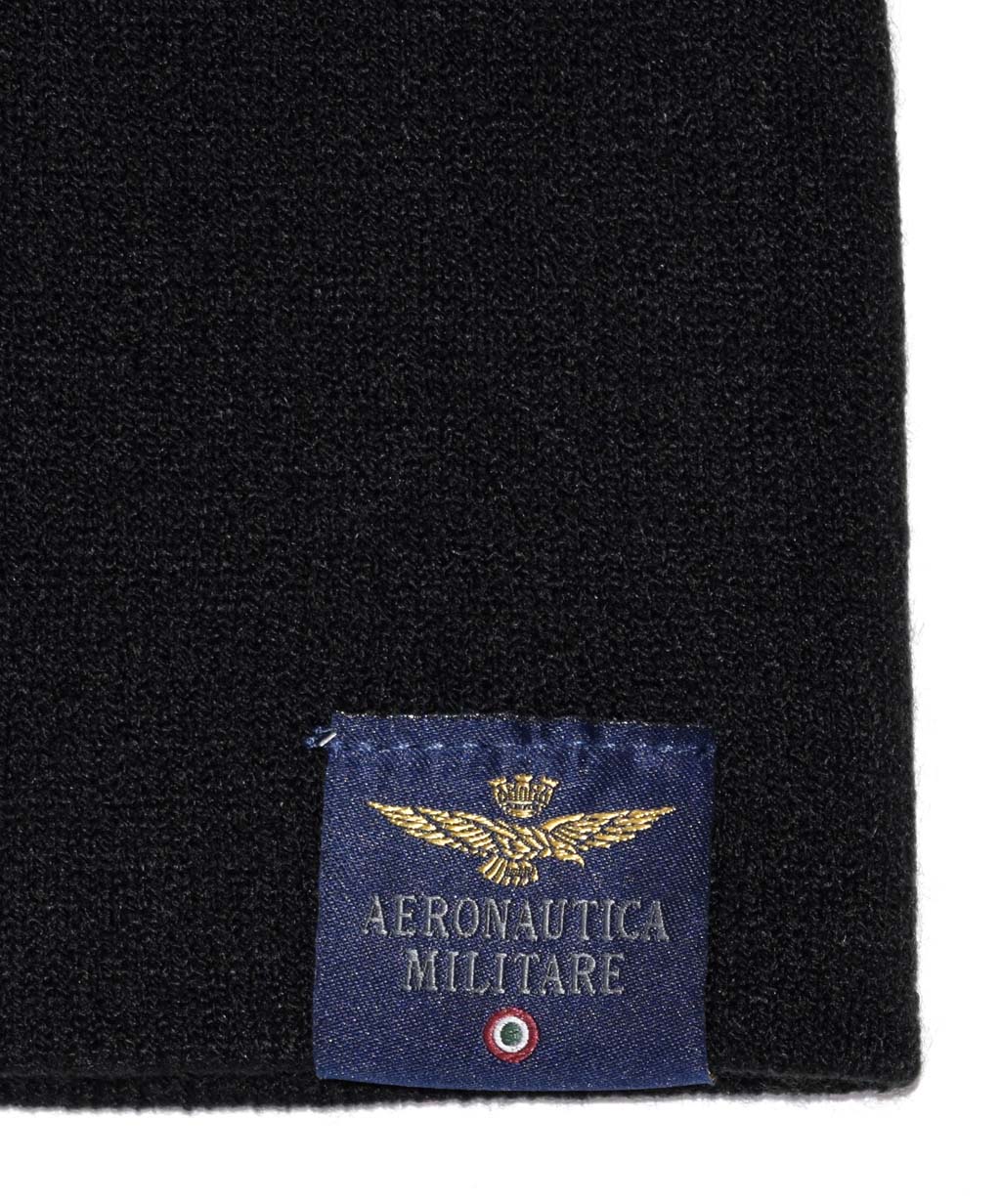 Шапка вязаная AERONAUTICA MILITARE FW 21/22/CN jet black (CU 036)