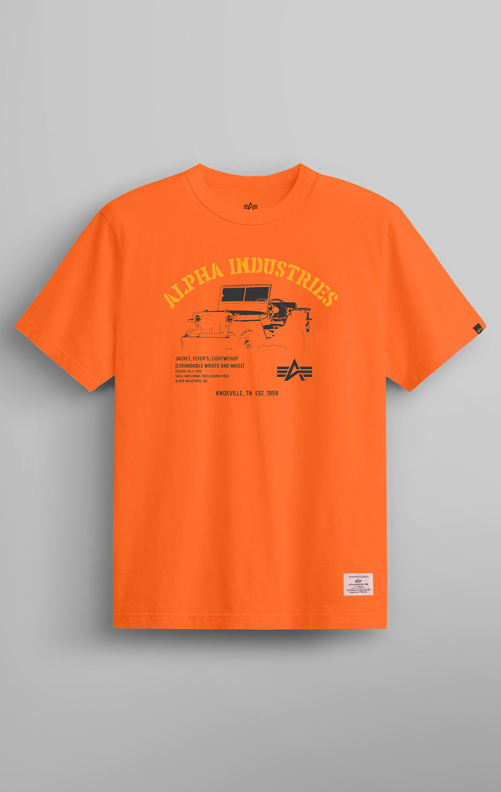 Футболка ALPHA INDUSTRIES ALPHA JEEP TEE SS 24 emergency orange 