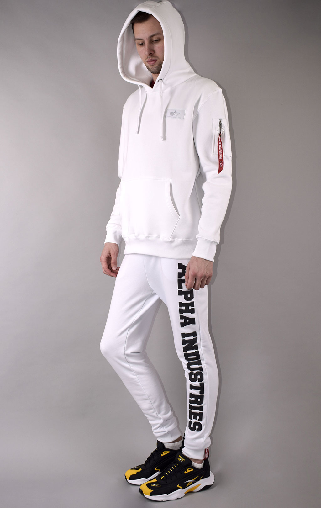 Толстовка ALPHA INDUSTRIES BACK PRINT HOODY CAMO PRINT white/black camo 