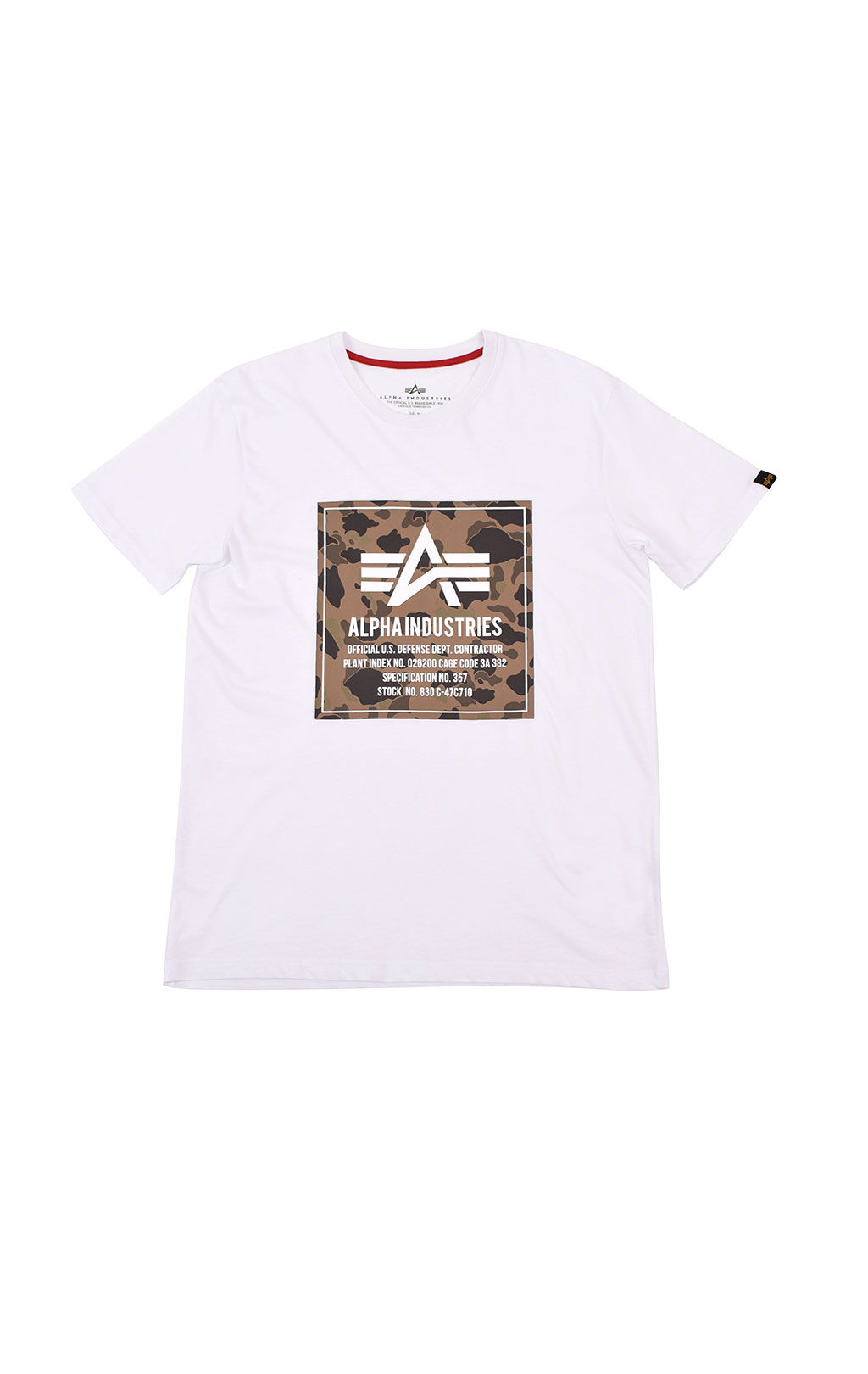 Футболка ALPHA INDUSTRIES CAMO BLOCK T white 