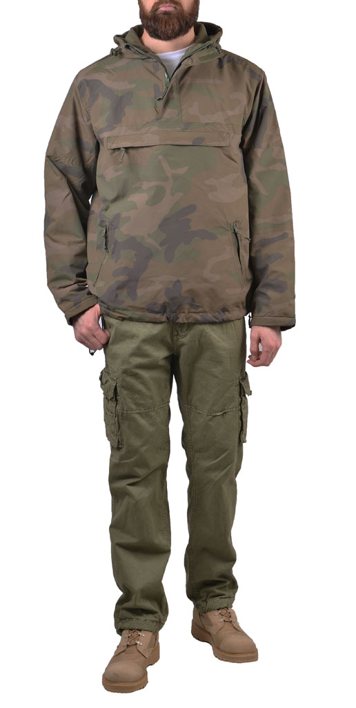 Анорак BRANDIT Windbreaker camo woodland 