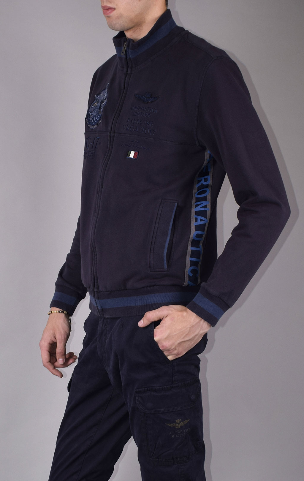 Толстовка AERONAUTICA MILITARE FW 19/20 blue navy (FE 1404) 