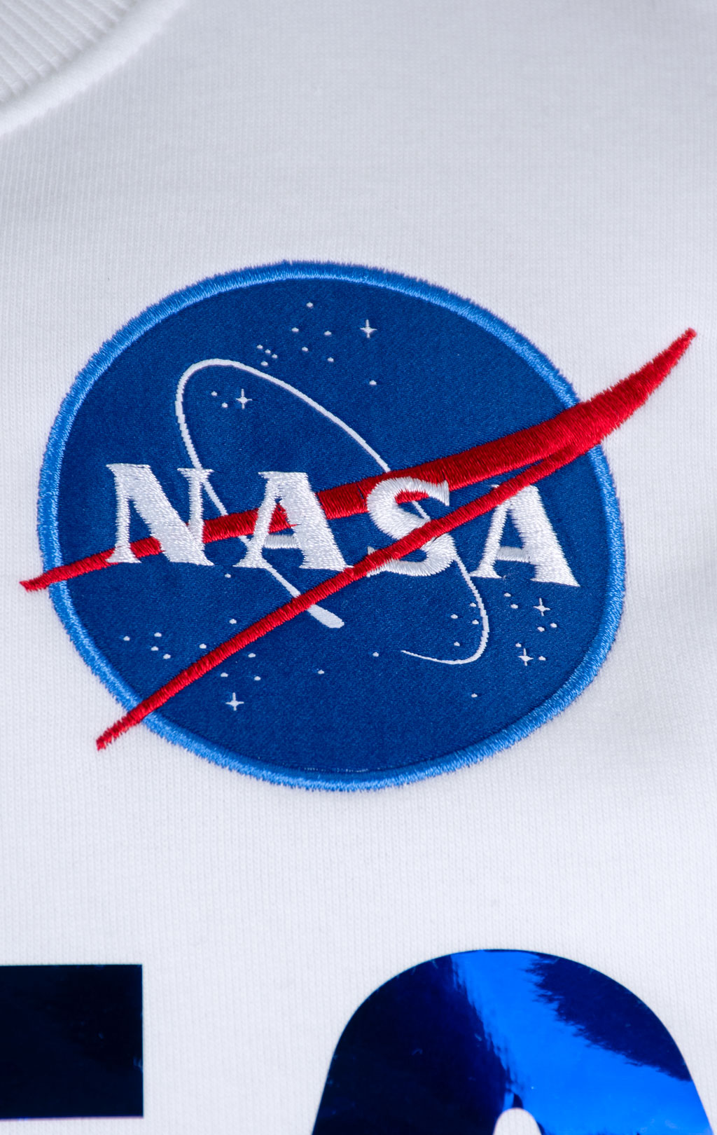 Свитшот ALPHA INDUSTRIES NASA reflective white/blue 