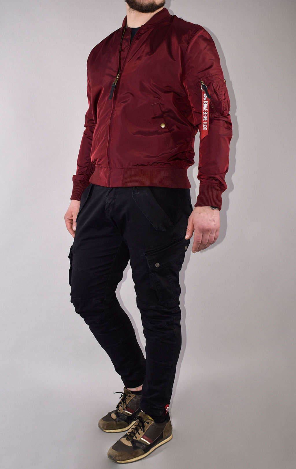 Ветровка-бомбер ALPHA INDUSTRIES TT MA-1 burgundy 