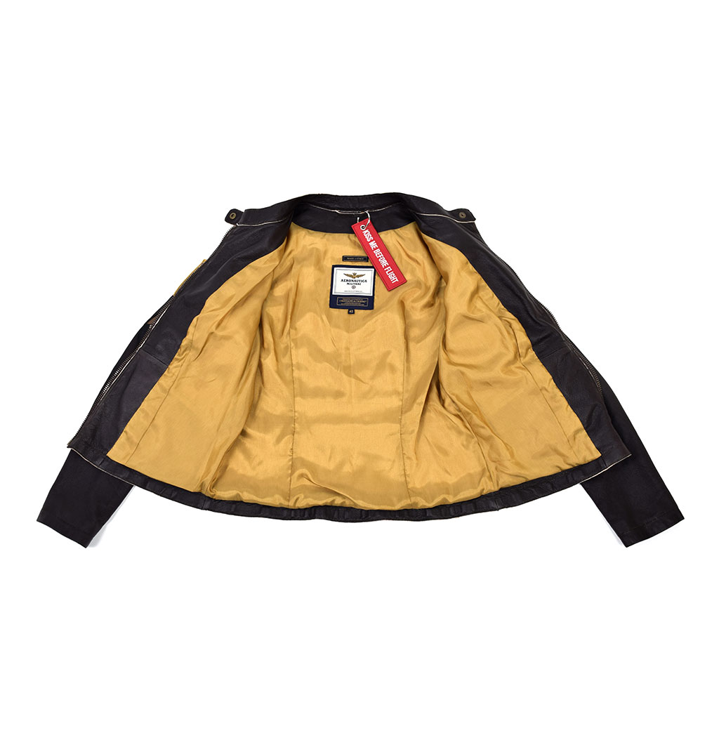 Женская куртка AERONAUTICA MILITARE кожа SS 20/IT chocolate (PN 6008) 