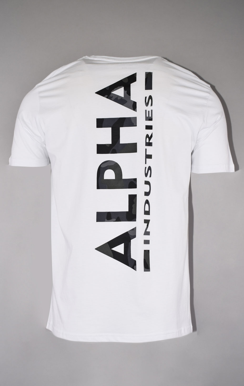 Футболка ALPHA INDUSTRIES BACKPRINT T CAMO PRINT white/black camo 