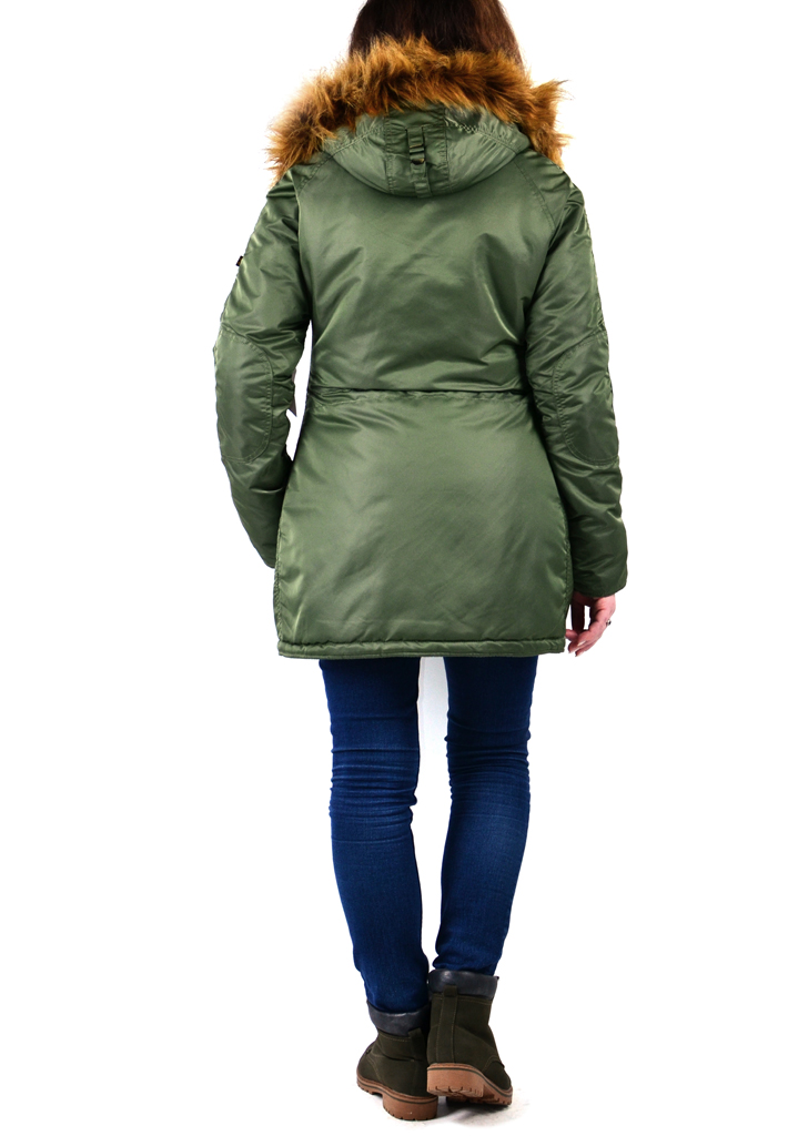 Женская аляска ALPHA INDUSTRIES VF 59 N-3B sage green 