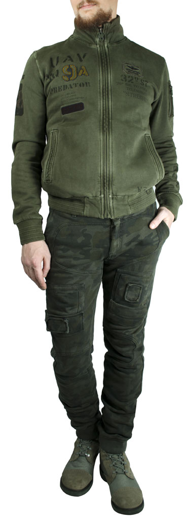 Толстовка AERONAUTICA MILITARE verde (FE 1151) 