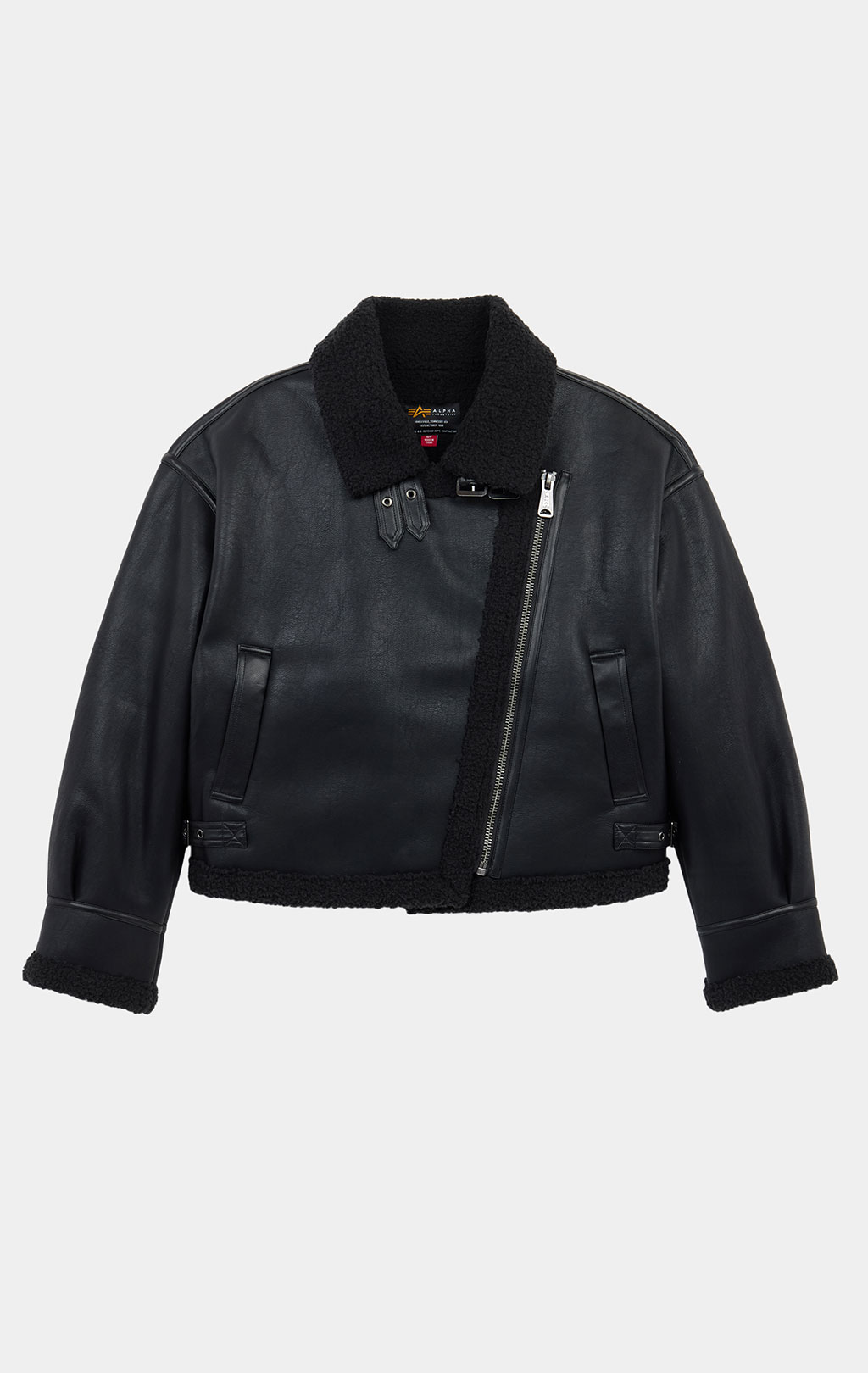 Женская куртка ALPHA INDUSTRIES GROVE RELAXED FIT MOTO JACKET W FW 26/27 black 