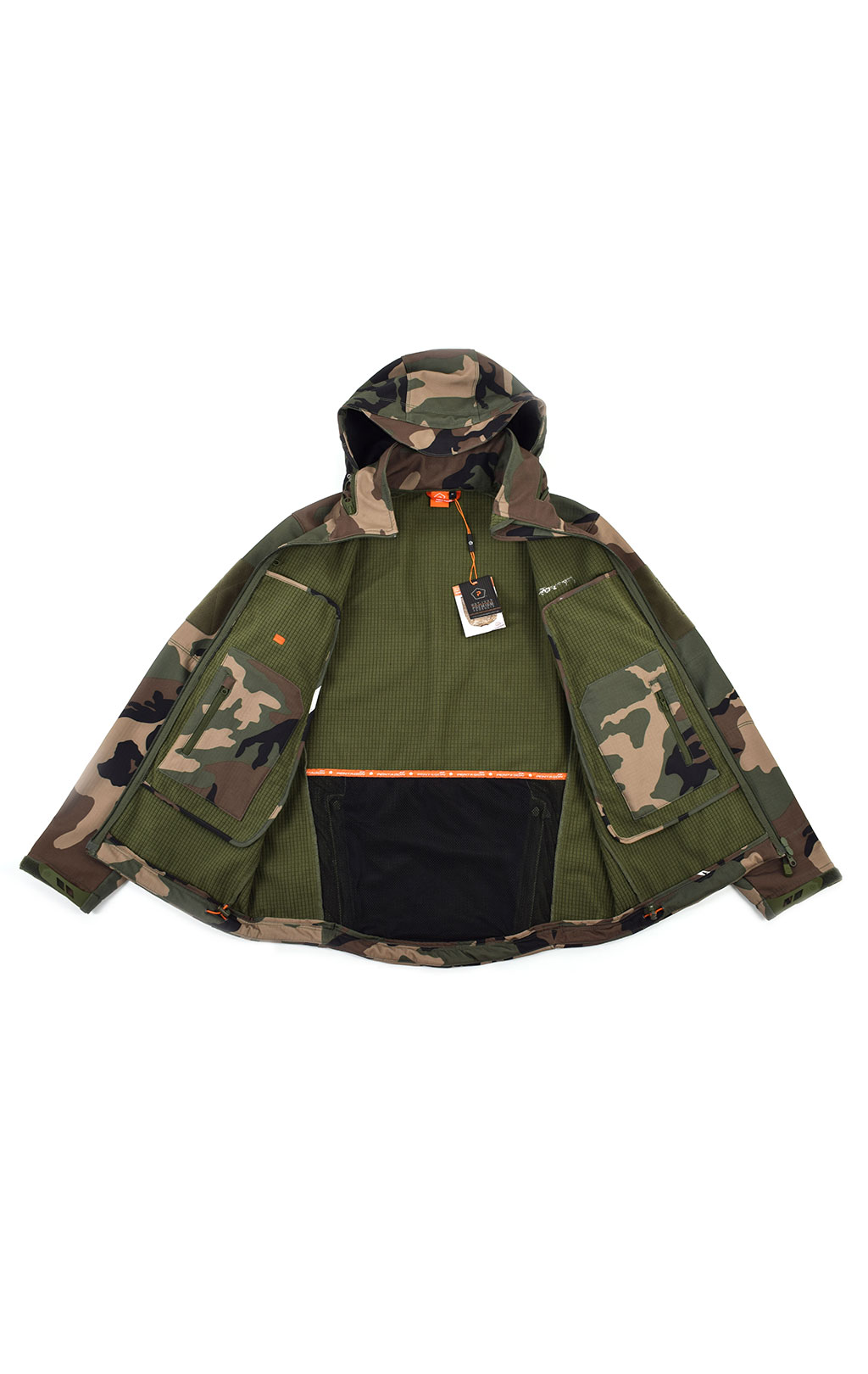 Куртка тактическая softshell Pentagon мембрана ARTAXES big size Soft Shell camo woodland 08011 