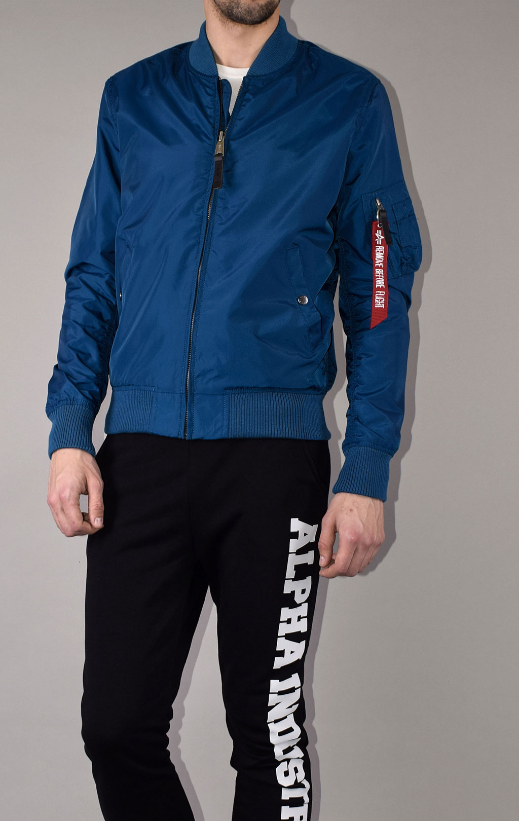 Ветровка-бомбер ALPHA INDUSTRIES TT MA-1 naval blue 