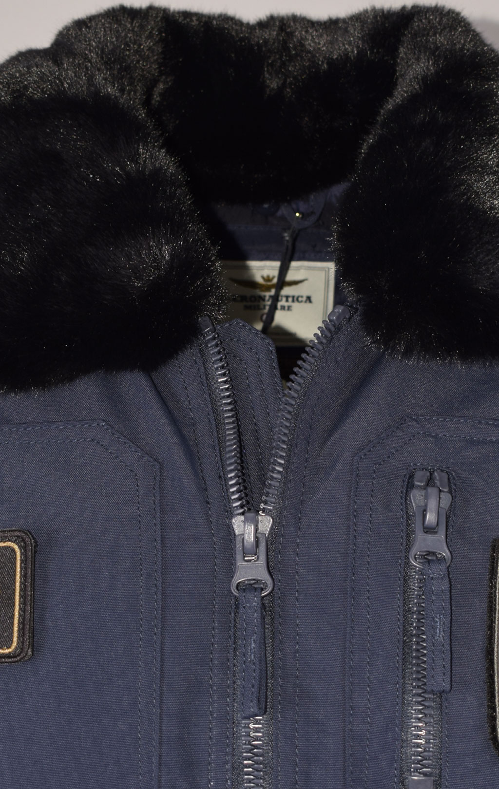 Куртка-пилот AERONAUTICA MILITARE big size FW 23/24 m/BD dark blue (AB 2106) 