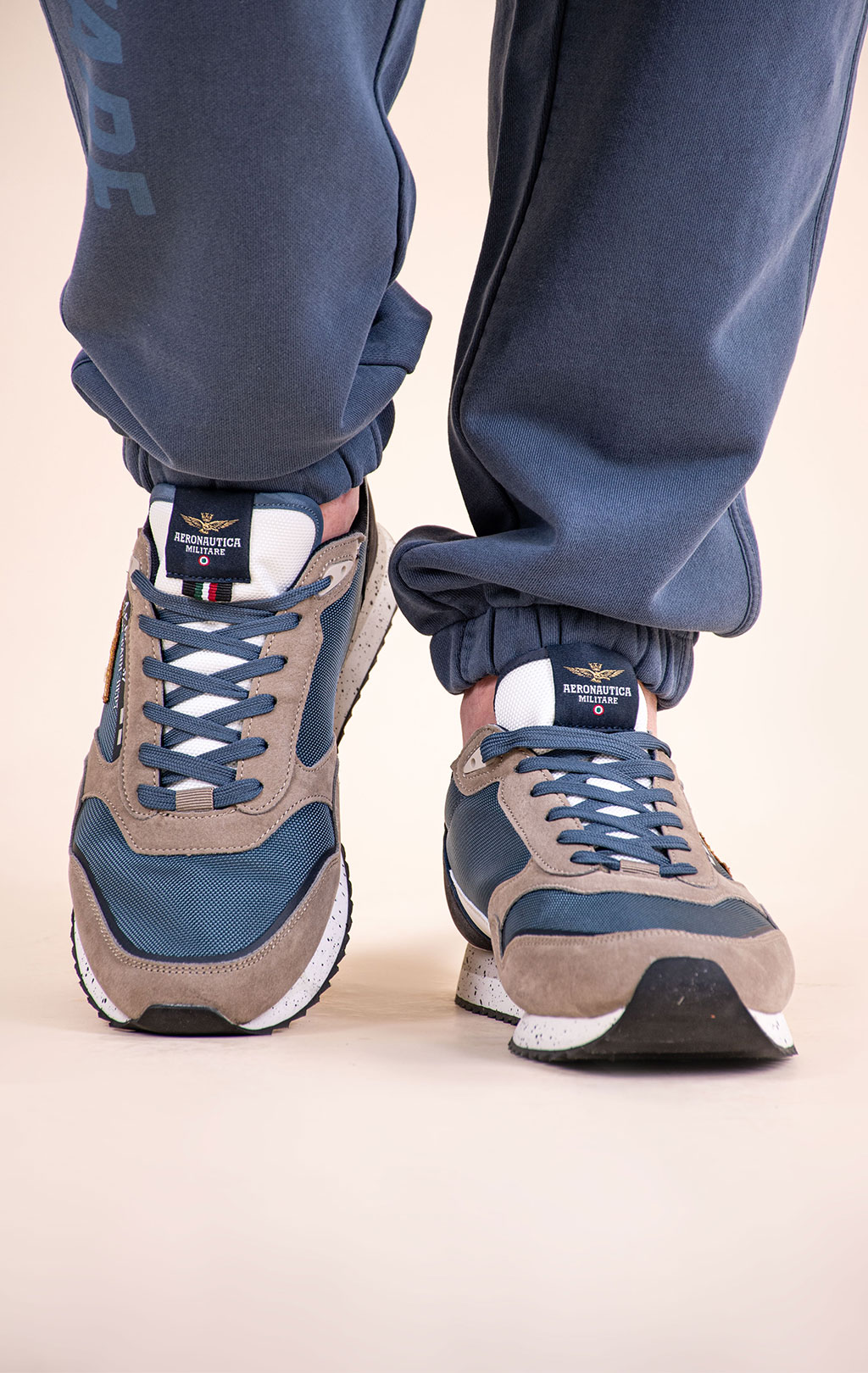 Кроссовки AERONAUTICA MILITARE (SC 0288) SS 26/CN multicolor jeans/sabbia 