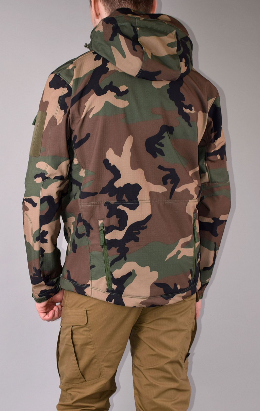 Куртка тактическая softshell Pentagon мембрана ARTAXES Soft Shell camo woodland 08011 