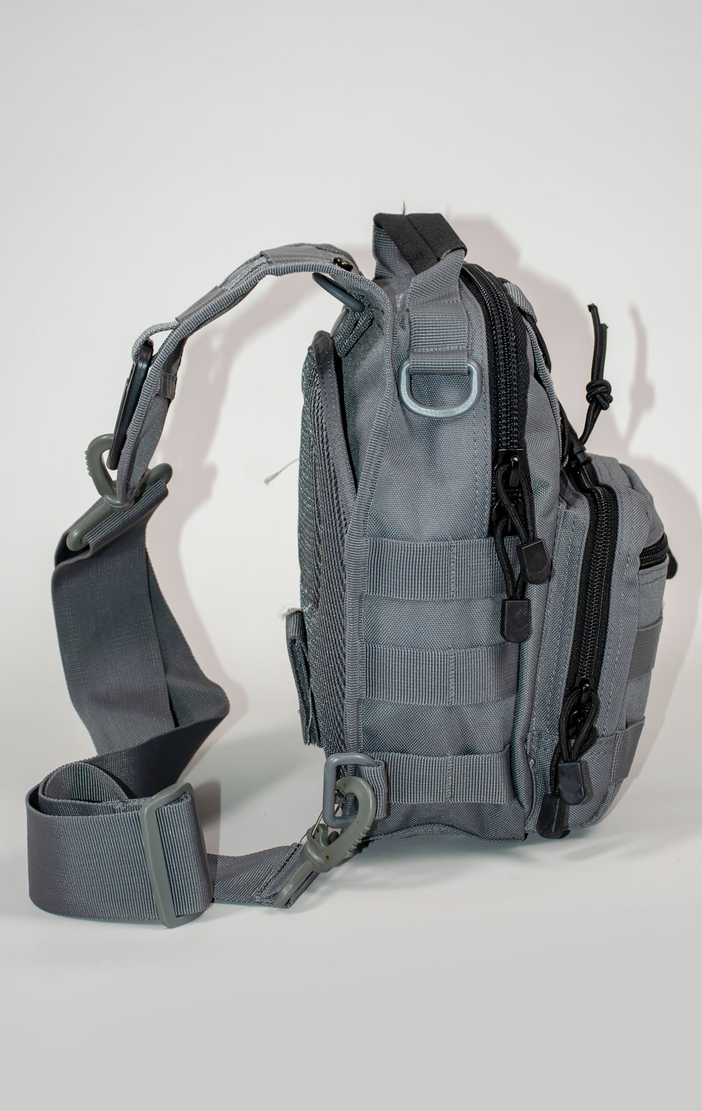 Рюкзак однолямочный Hausheng SLING MOLLE карабин grey PK-098-3 