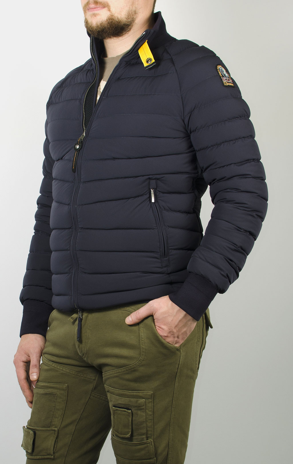 Куртка-пуховик лёгкая PARAJUMPERS MASON blue black 