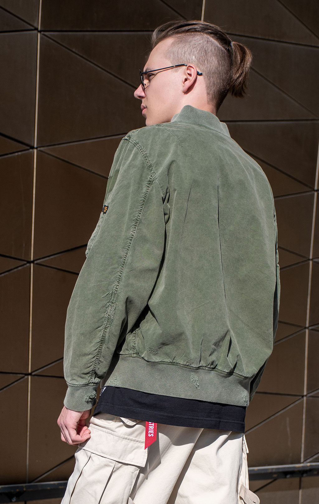 Ветровка ALPHA INDUSTRIES RIP AND REPAIR FLIGHT JACKET L-2B SS 24 m OG-107 green 